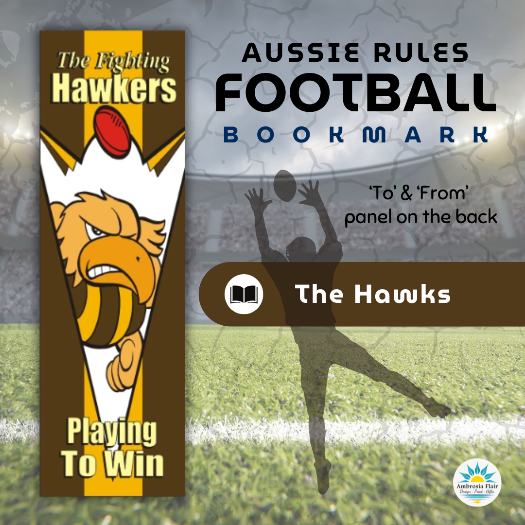 Hawkers Footy Bookmark