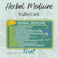 Herbal Medicine Beginner's Wallet Card - Alternative Healing