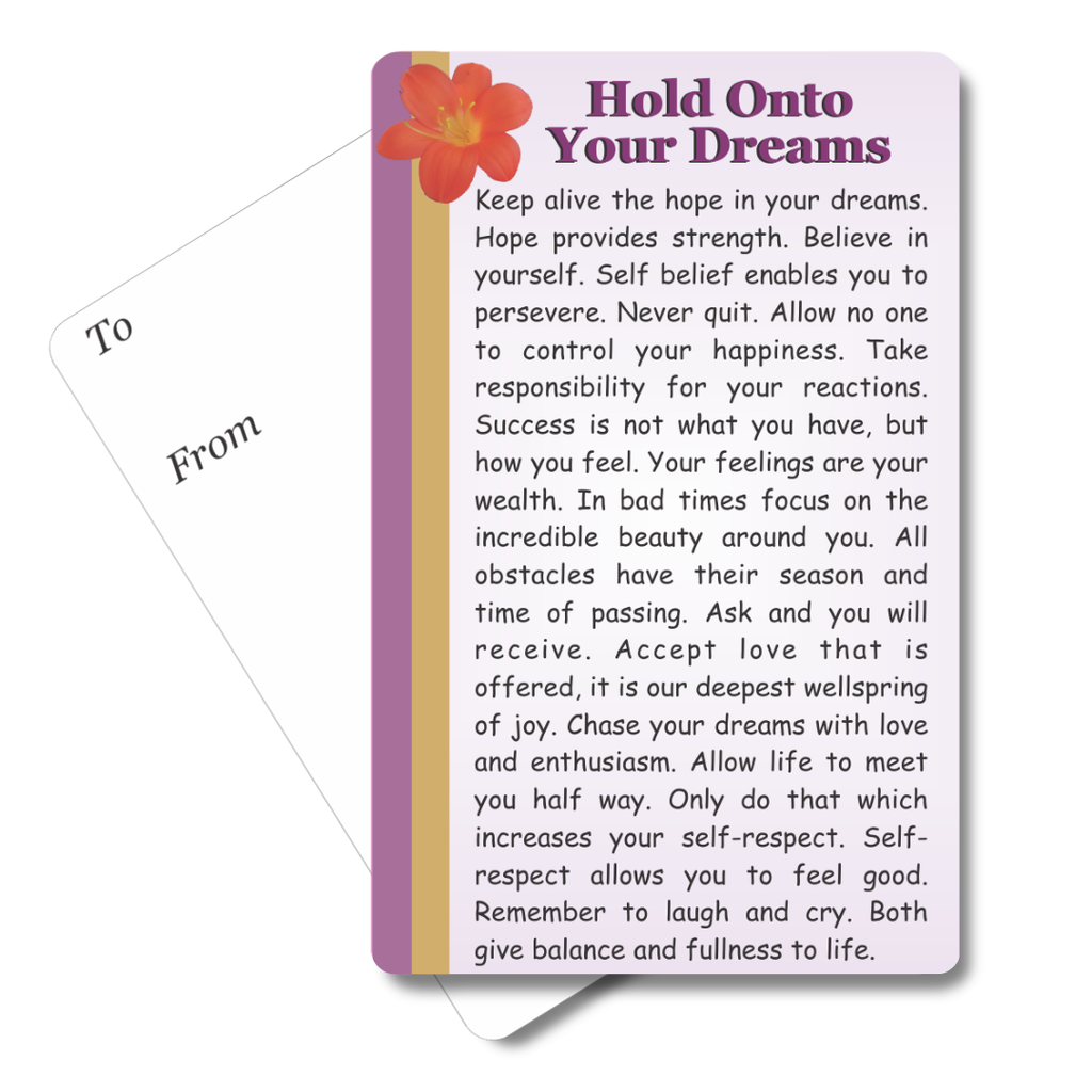 Hold onto Your Dreams Mini Pocket Card
