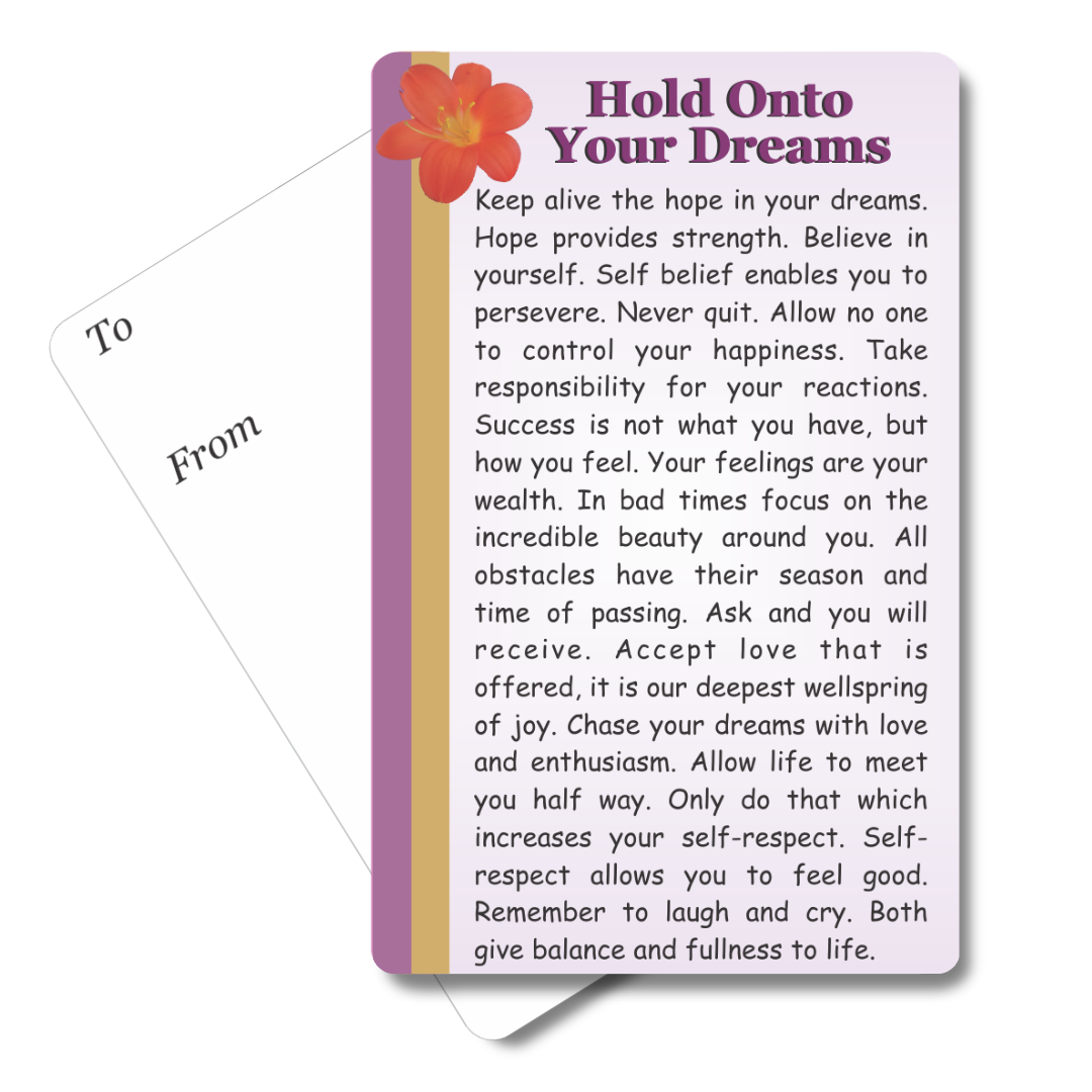 Hold onto Your Dreams Mini Pocket Card