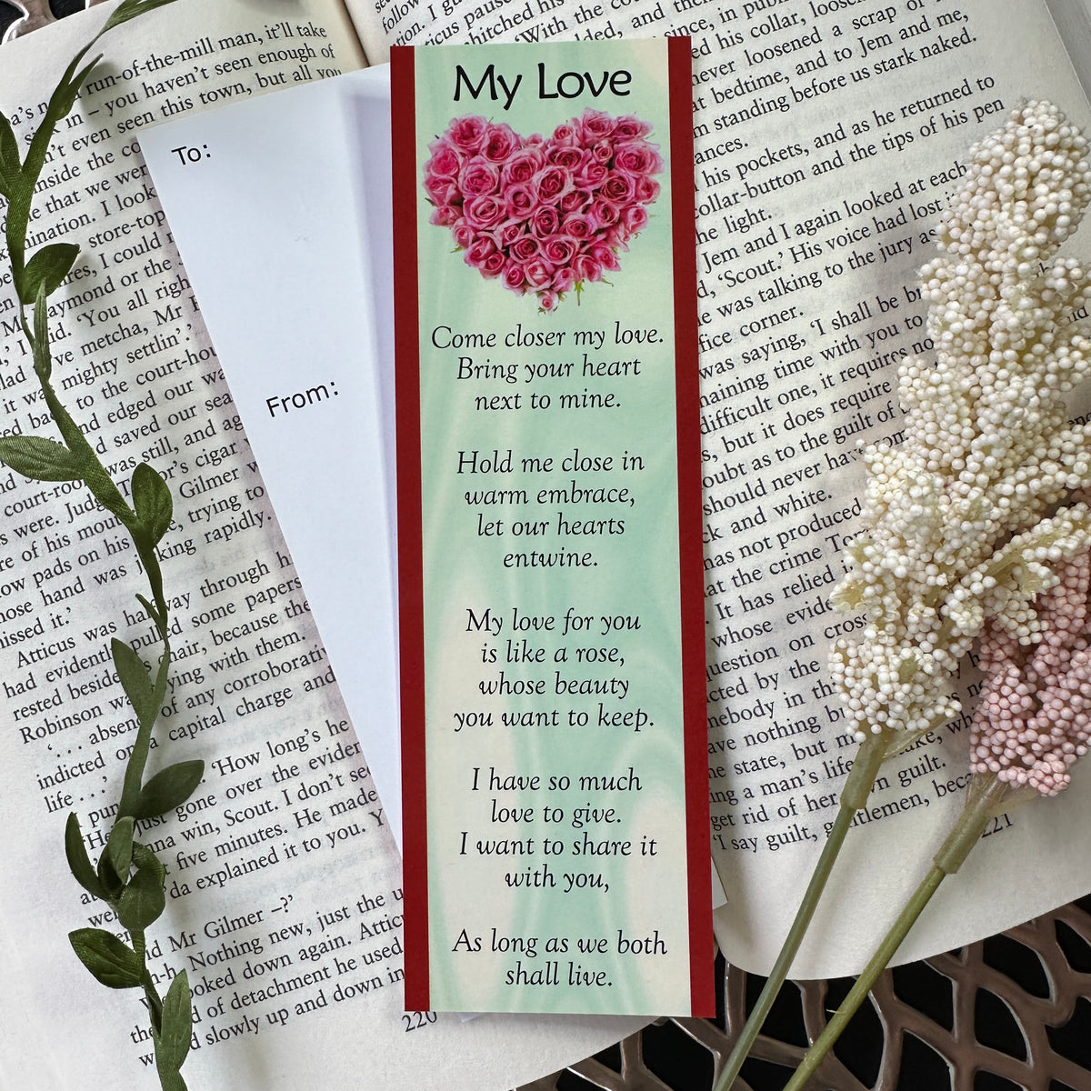 My Love - Romantic Gesture Bookmark