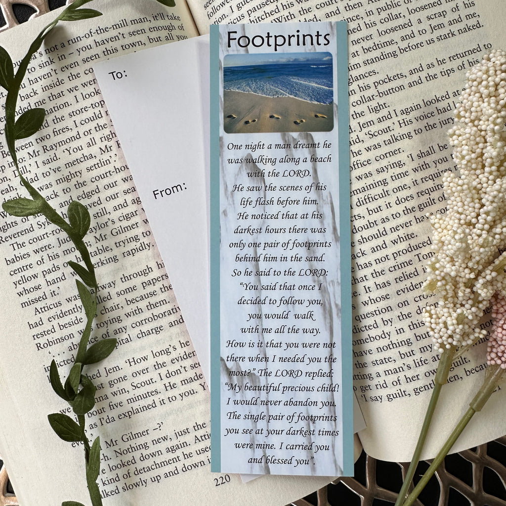 Footprints In The Sand Bookmark