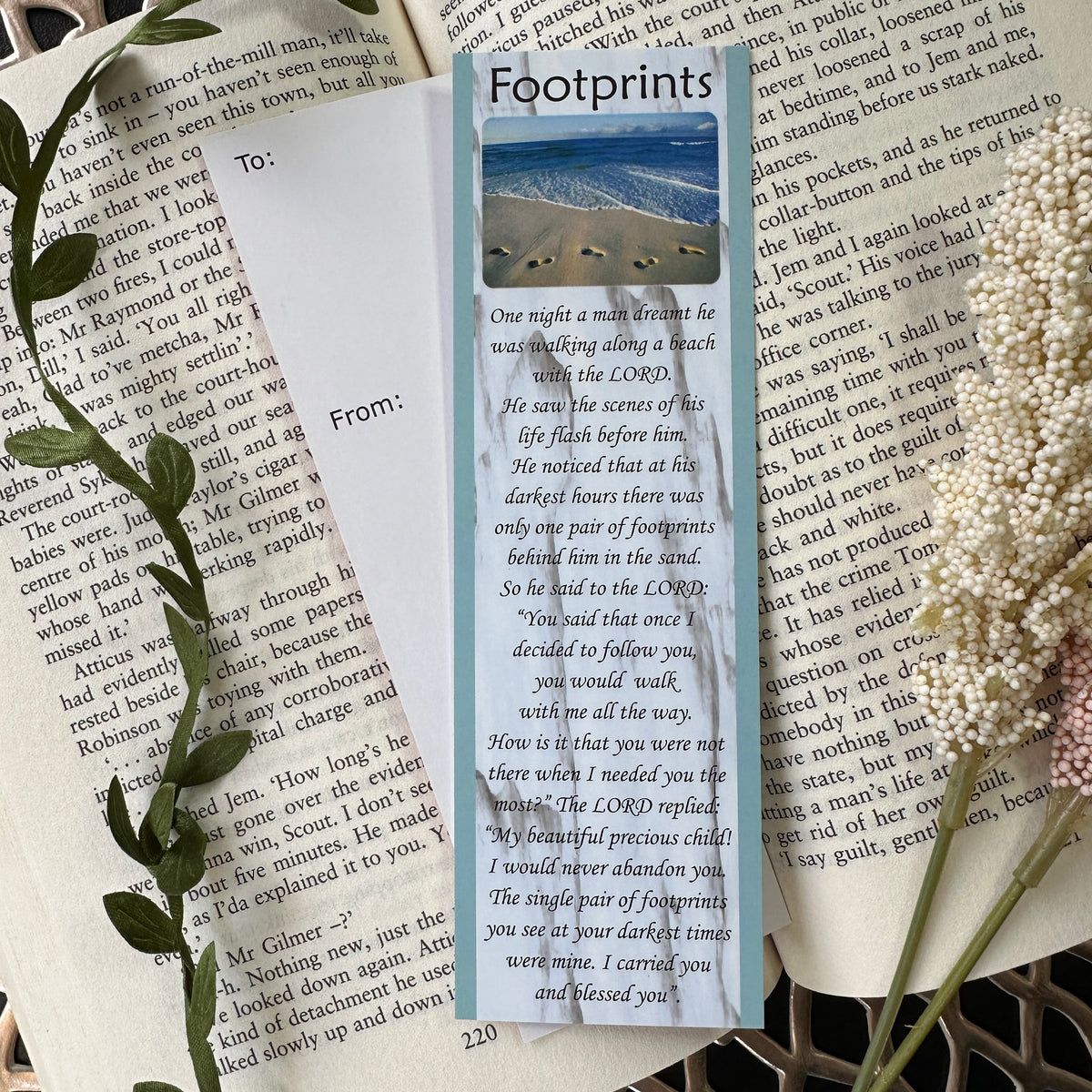 Footprints In The Sand Bookmark