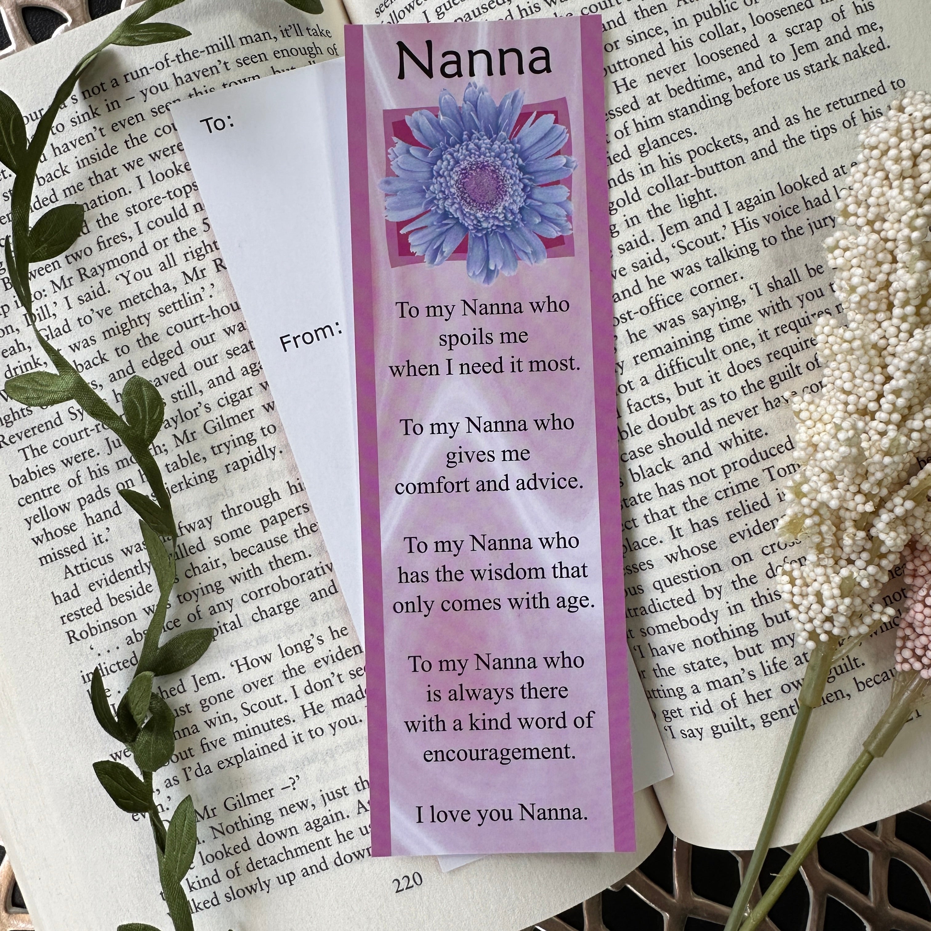 Nanna - Cherished Memories Bookmark
