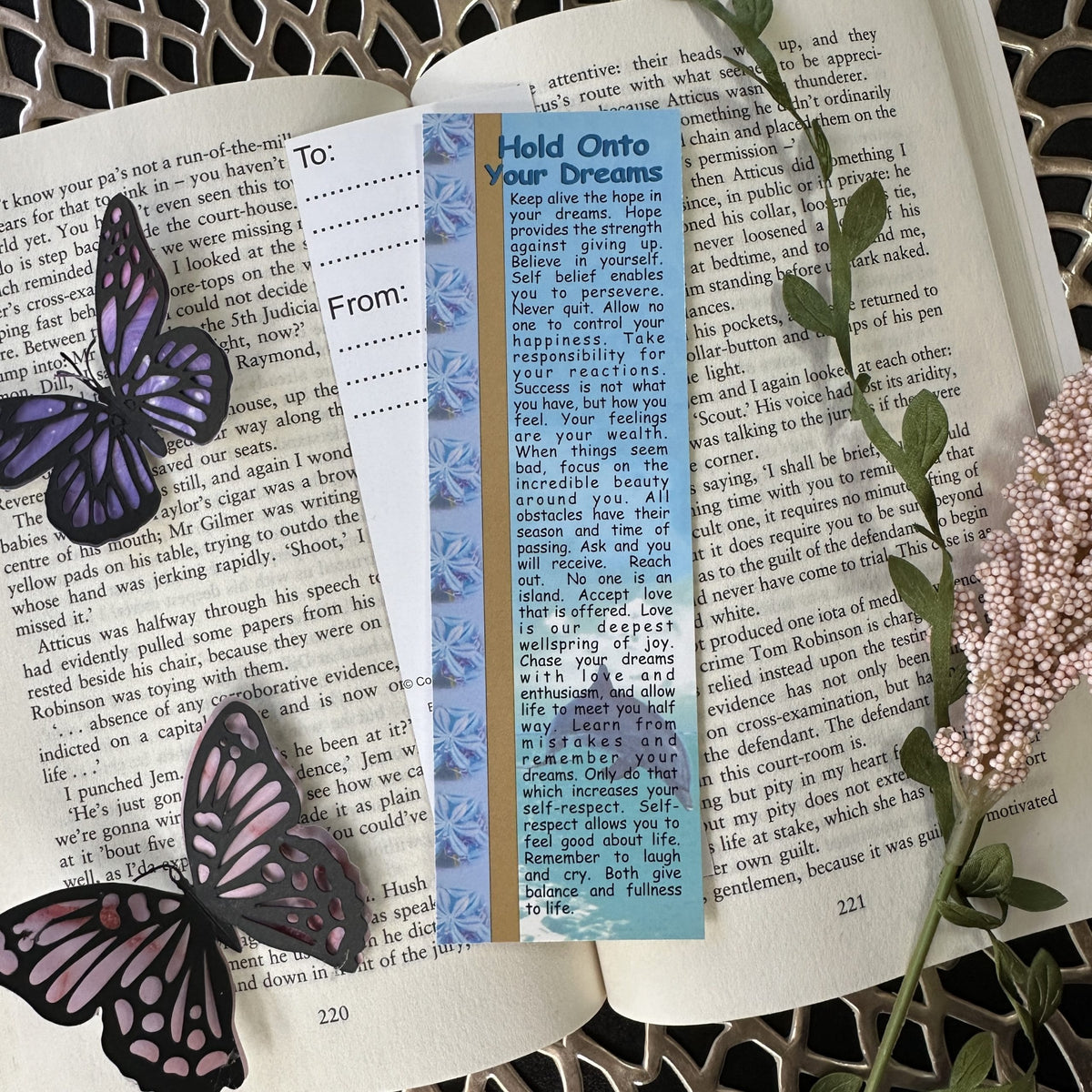 Hold Onto Your Dreams Bookmark