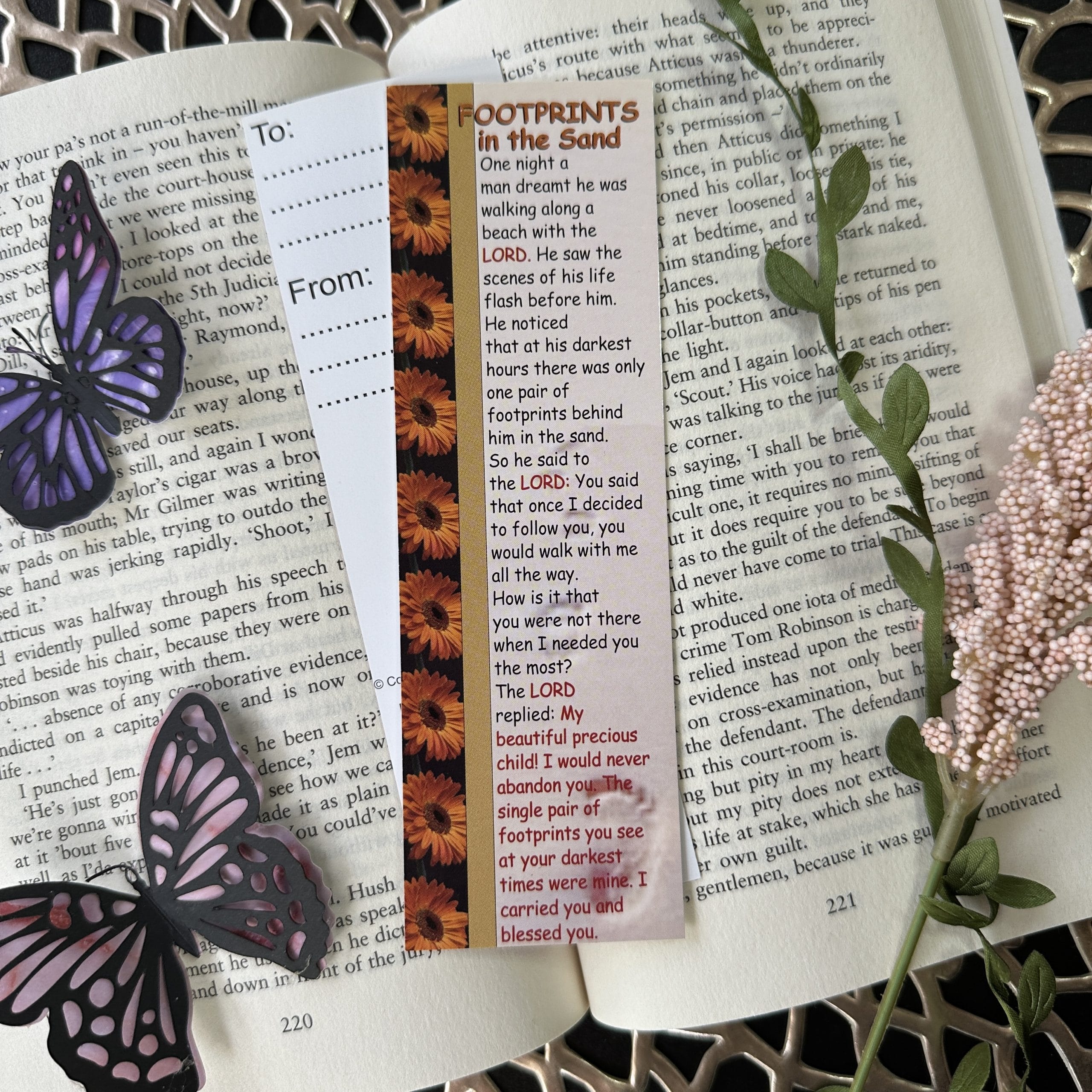 Footprints Bookmark