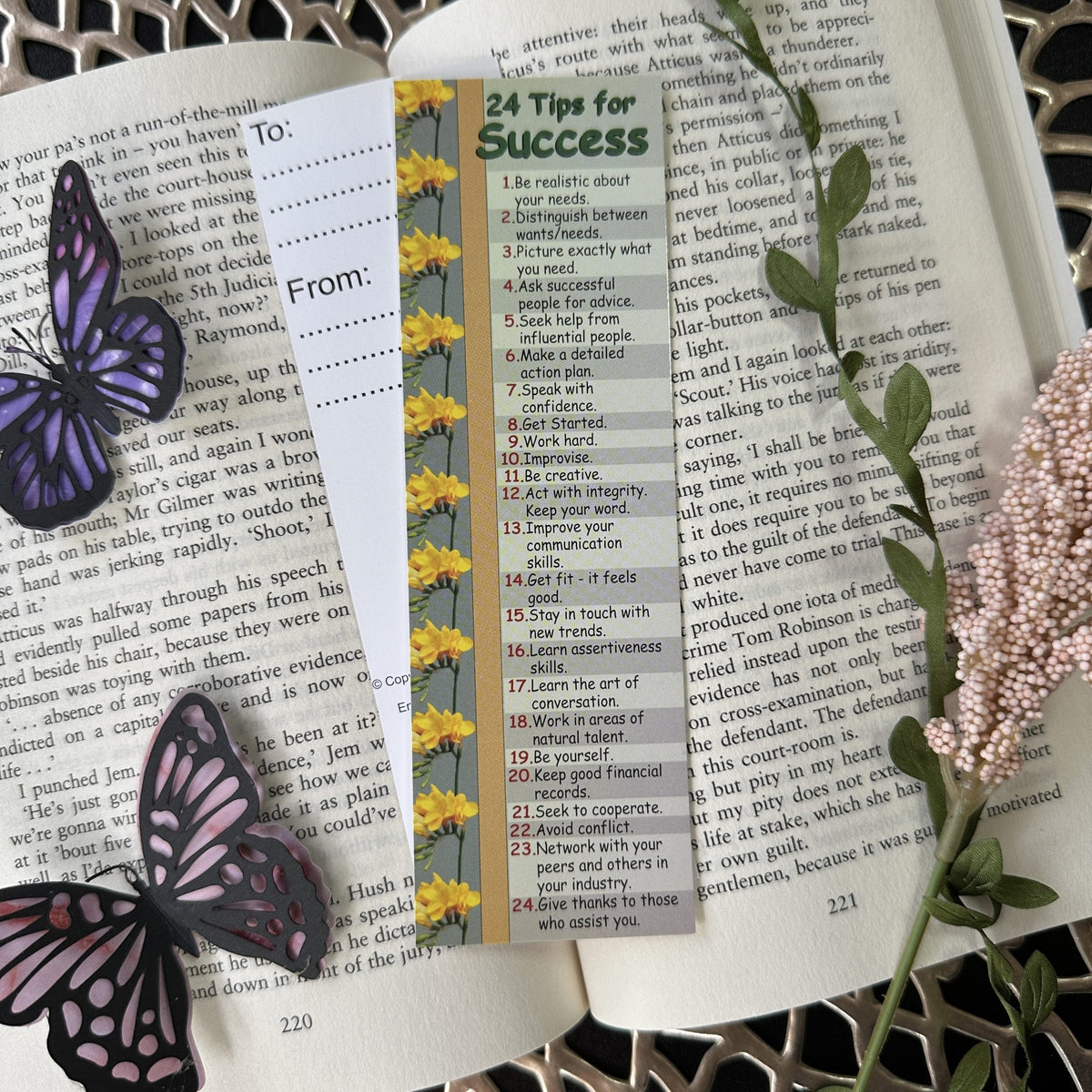 Tips for Success Bookmark