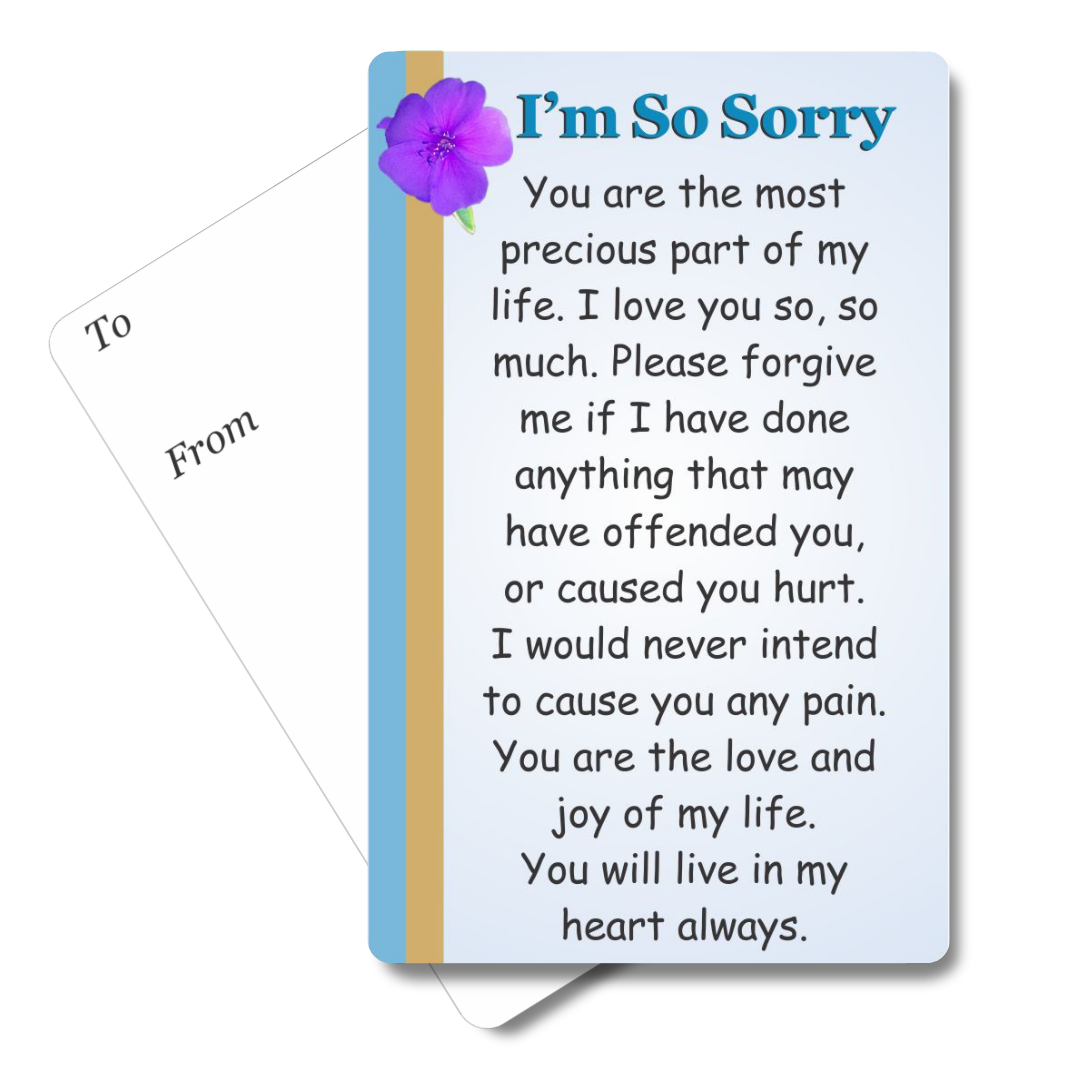 I'm So Sorry Mini Pocket Card