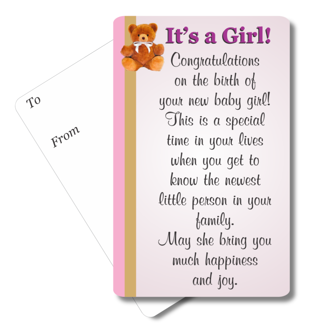 It's a Girl Mini Pocket Card