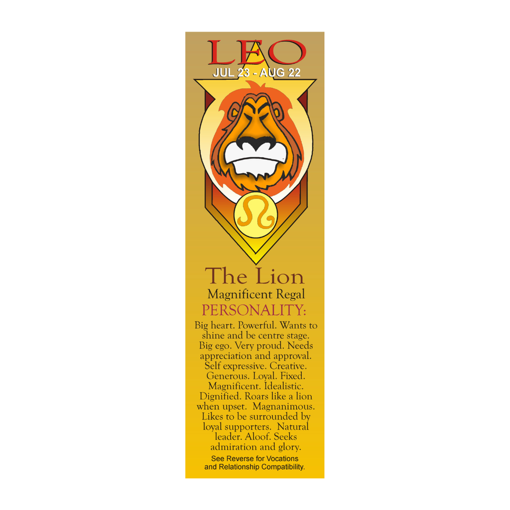 Leo Zodiac Bookmark - The Lion