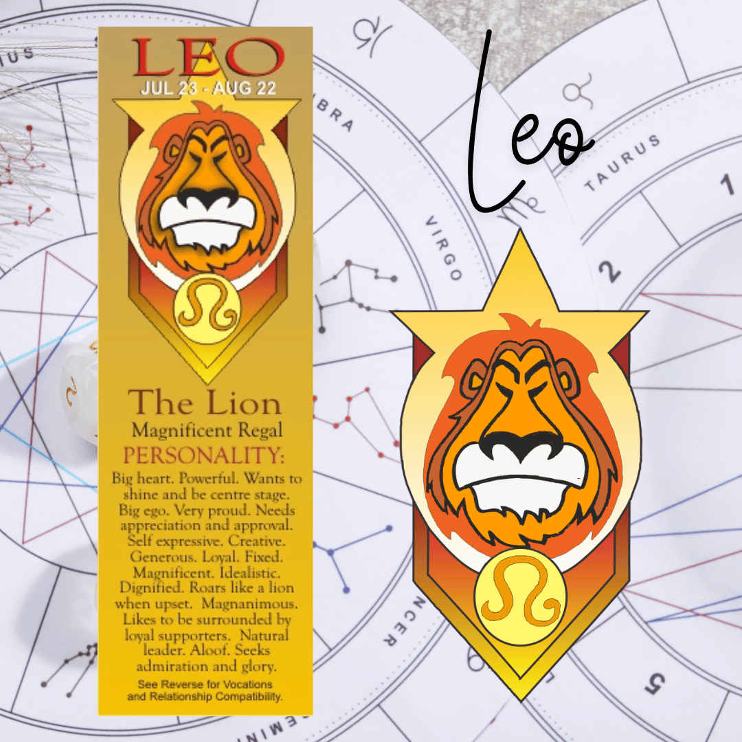 Leo Zodiac Bookmark - The Lion
