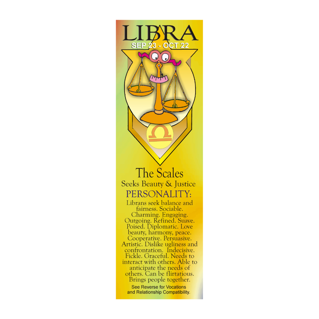 Libra Zodiac Bookmark - The Scales