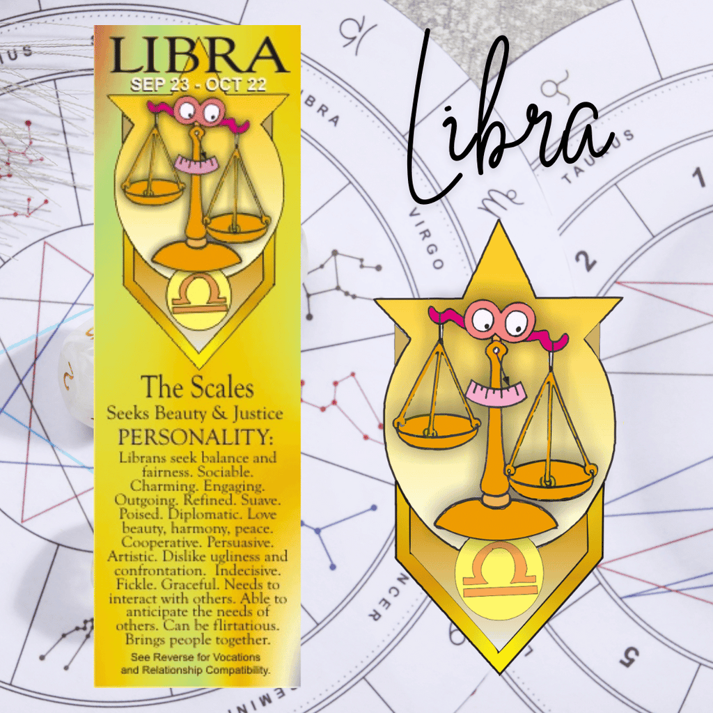 Libra Zodiac Bookmark - The Scales