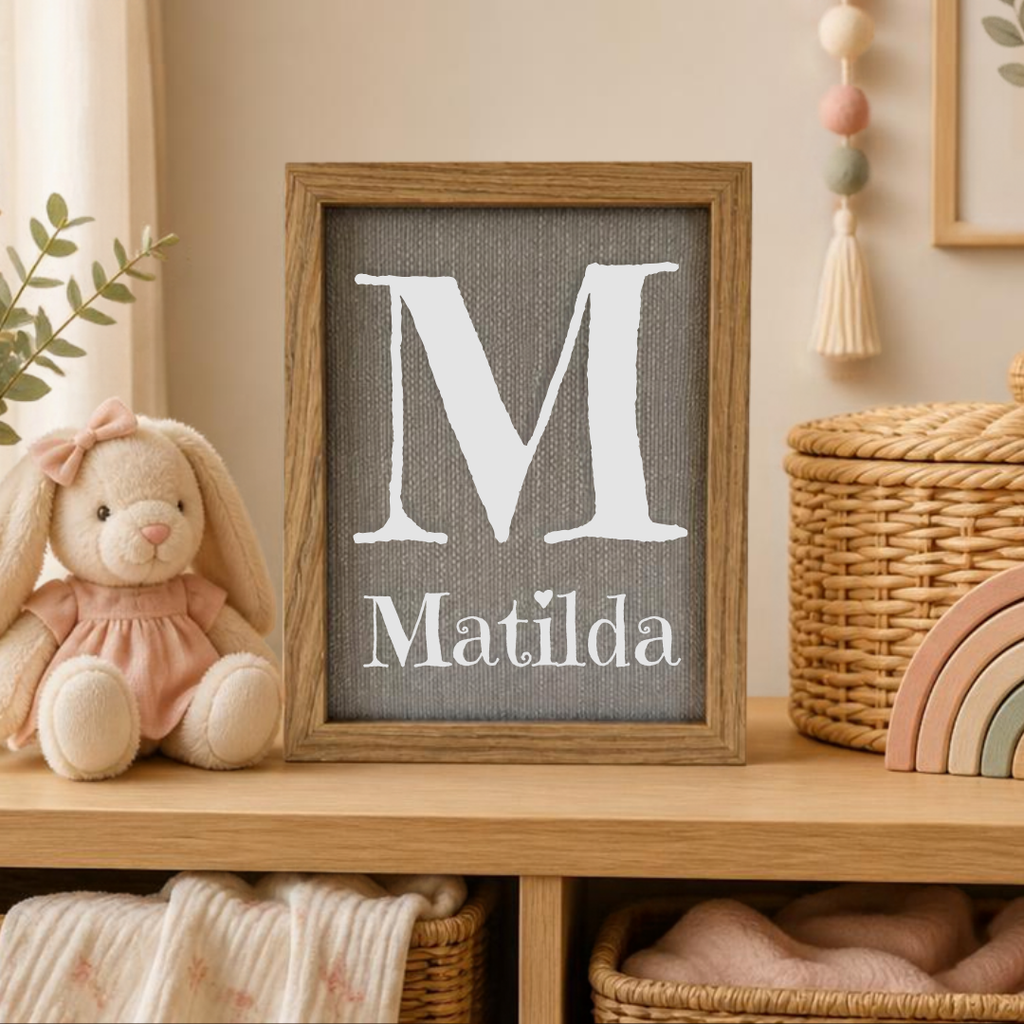 Name + Letter Keepsake Frame