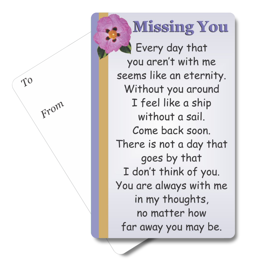 Missing You Mini Pocket Card