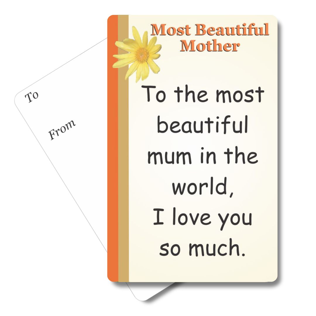 Most Beautiful Mother Mini Pocket Card