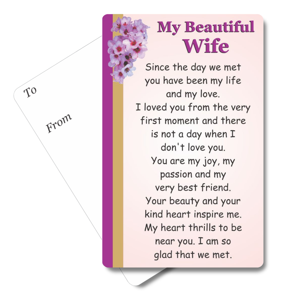 To My Beautiful Wife Mini Pocket Card