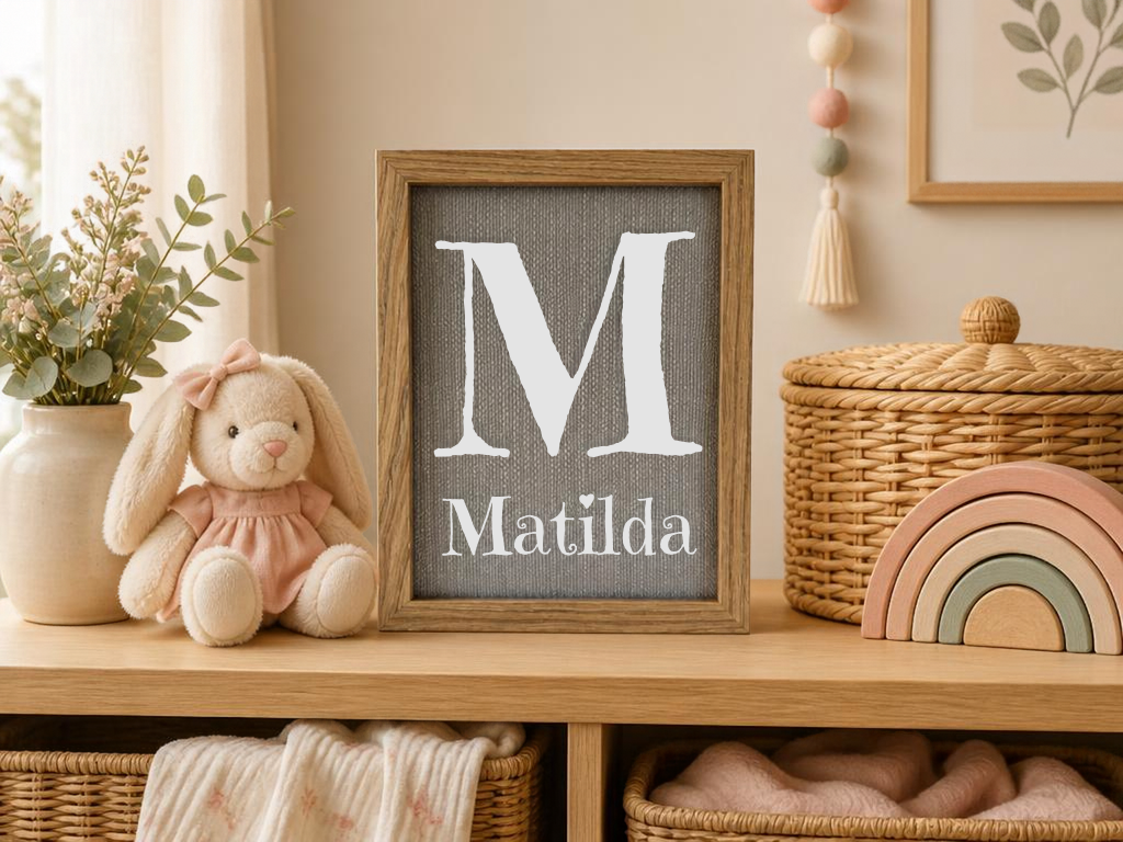 Name + Letter Keepsake Frame