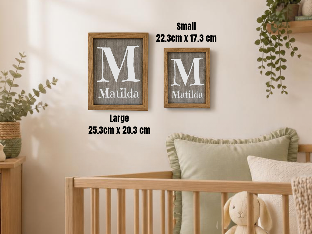 Name + Letter Keepsake Frame