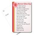 Never Give Up Mini Pocket Card