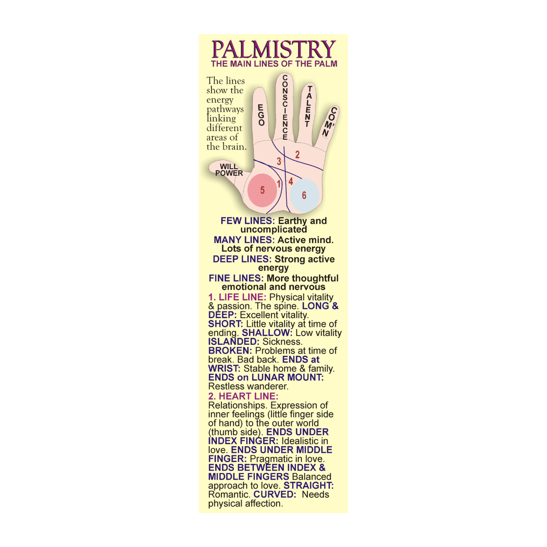 Palmistry Bookmark - Unveil the Secrets of Your Hands