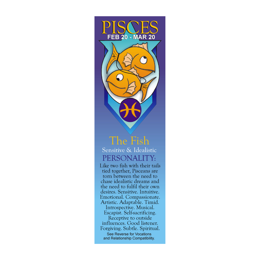 Pisces Zodiac Bookmark - The Fish