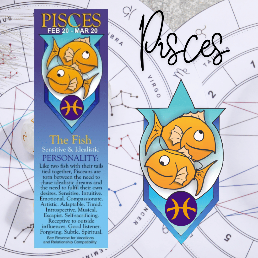 Pisces Zodiac Bookmark - The Fish