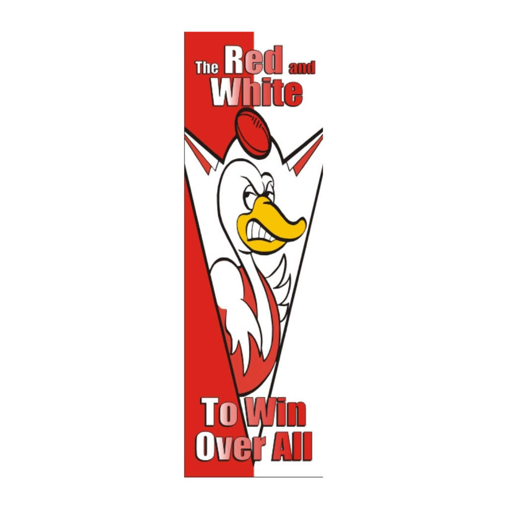 Red & White Footy Bookmark