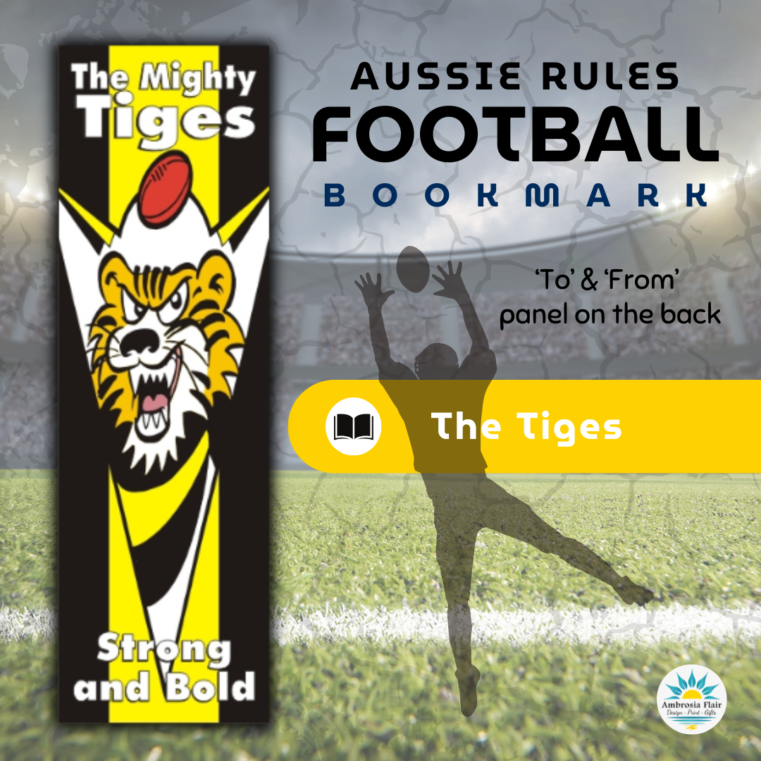The Mighty Tiges Footy Bookmark