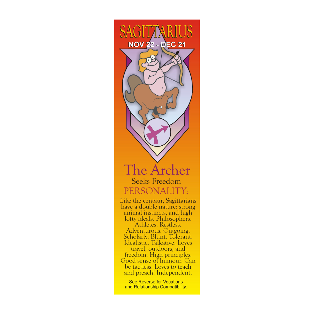 Sagittarius Zodiac Bookmark - The Archer