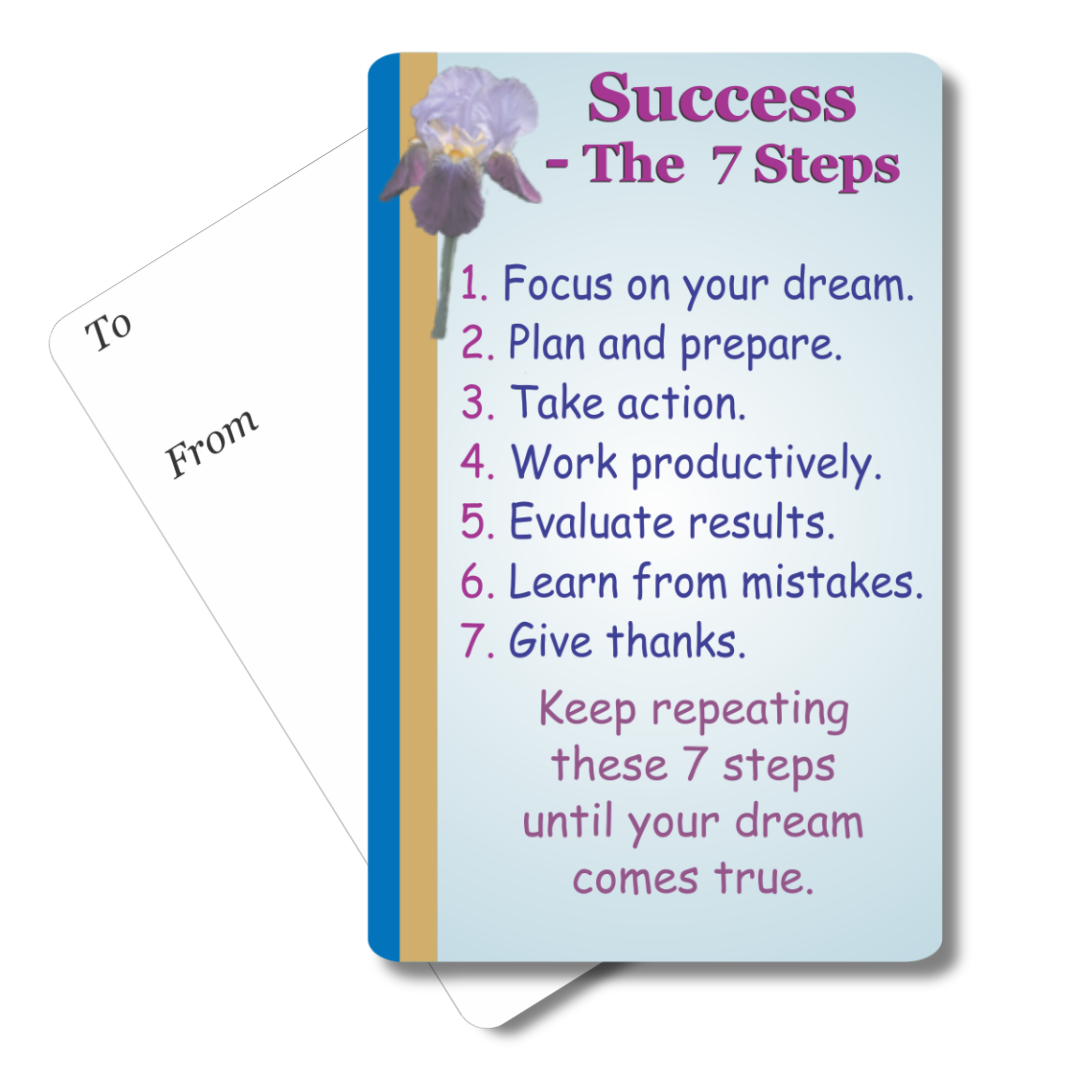 Success - the 7 Steps Mini Pocket Card