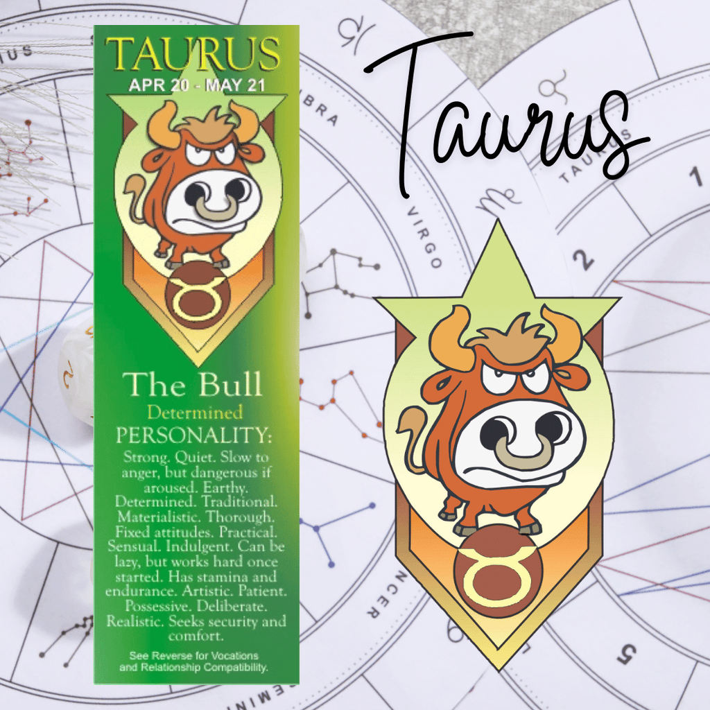 Taurus Zodiac Bookmark - The Bull