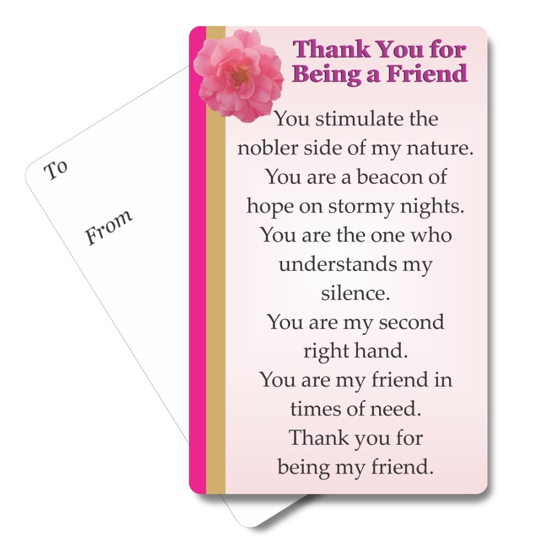 Thank You for being a Friend Mini Pocket Card