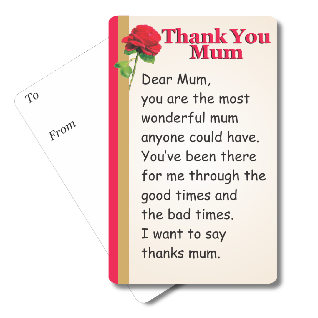 Thank You Mum Mini Pocket Card