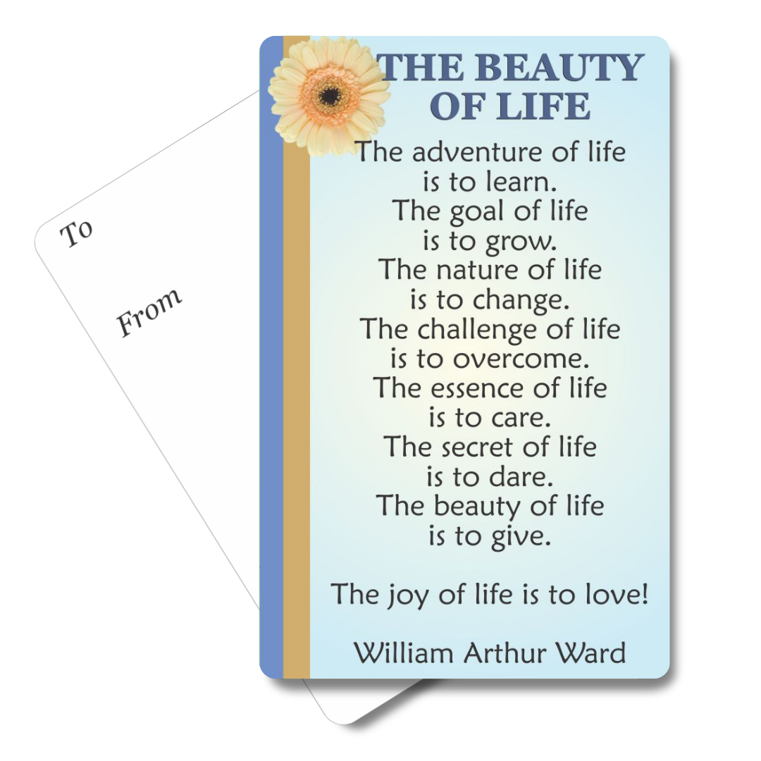 The Beauty of Life Mini Pocket Card