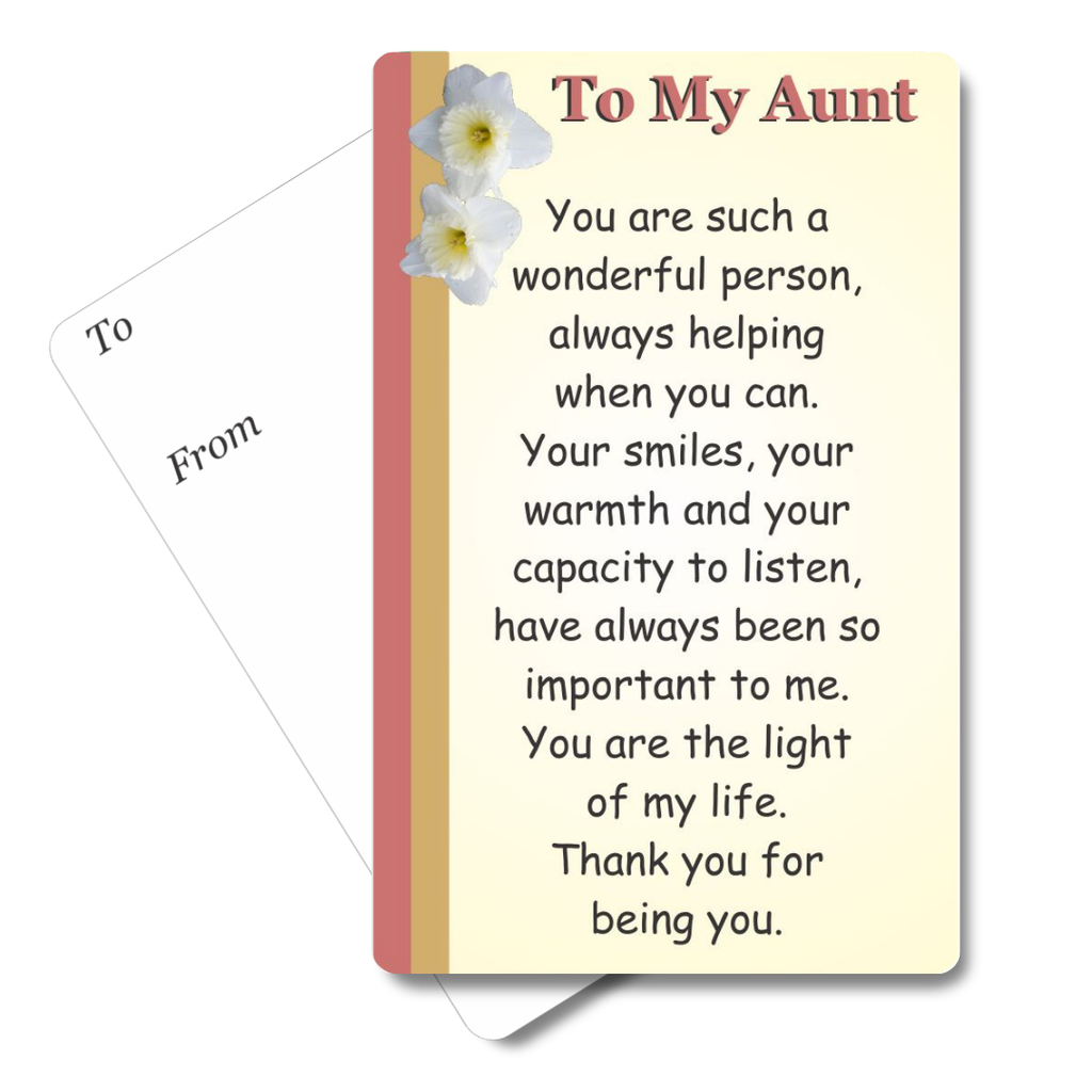 To My Aunt Mini Pocket Card
