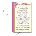 To My Beautiful Niece Mini Pocket Card