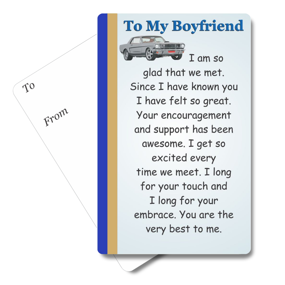 To My Boyfriend Mini Pocket Card