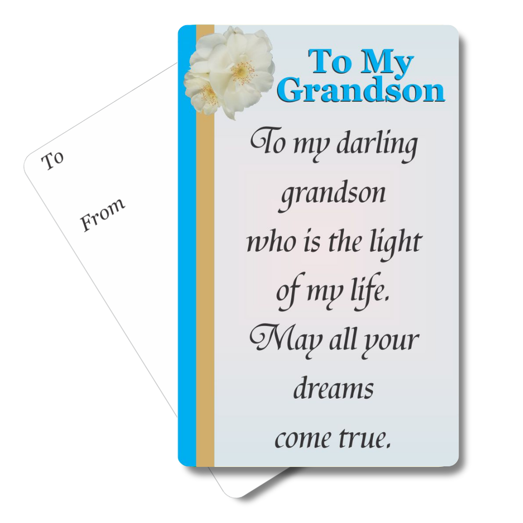 To My Grandson Mini Pocket Card
