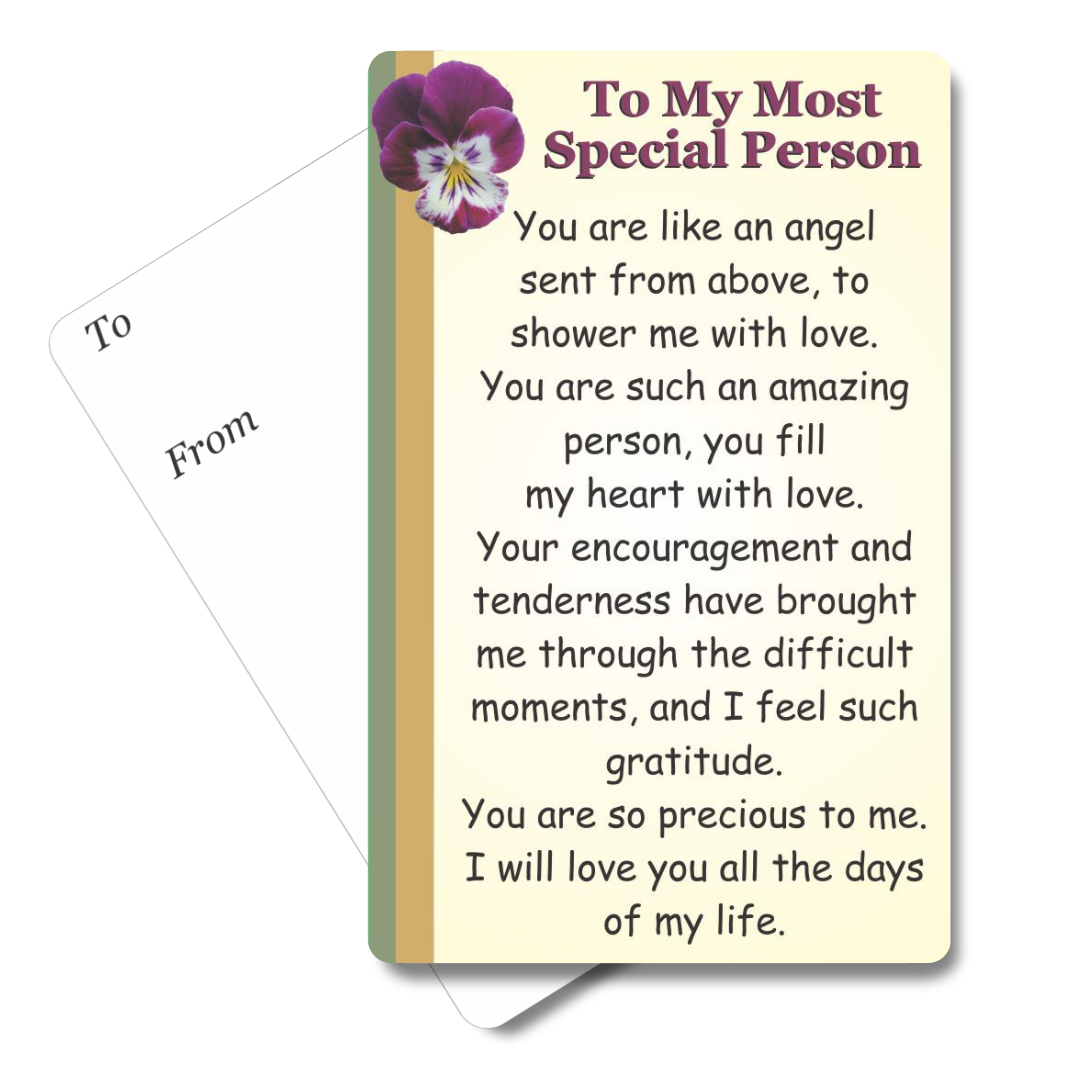 To My Most Special Person Mini Pocket Card