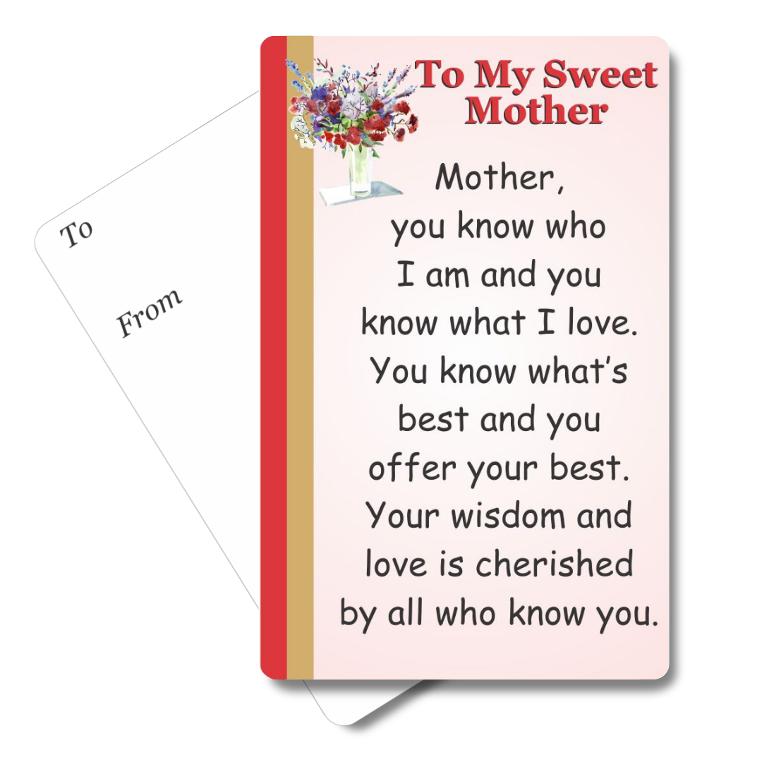 To My Sweet Mother Mini Pocket Card