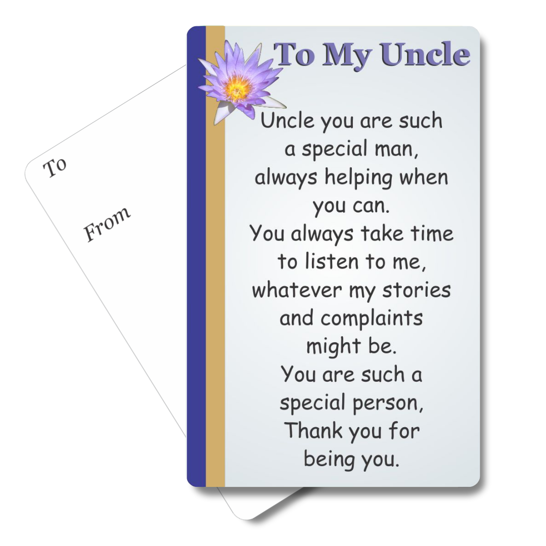 To My Uncle Mini Pocket Card